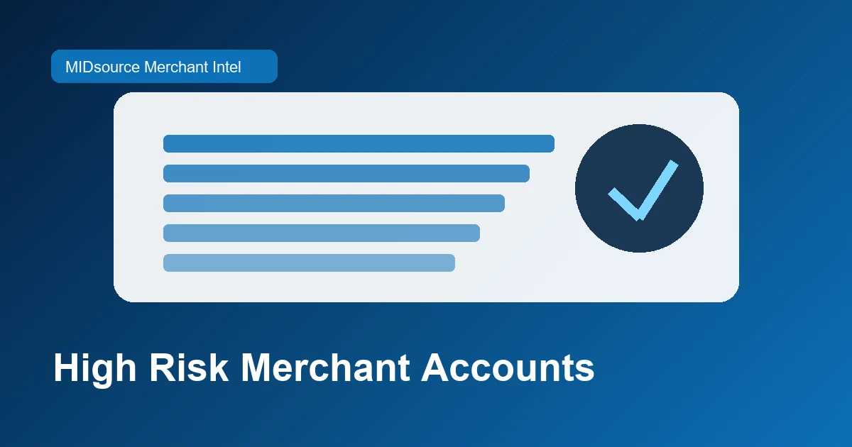 High risk merchant account article